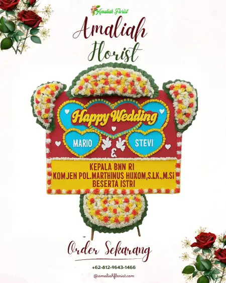 Papan Bunga Pernikahan Prambontergayang